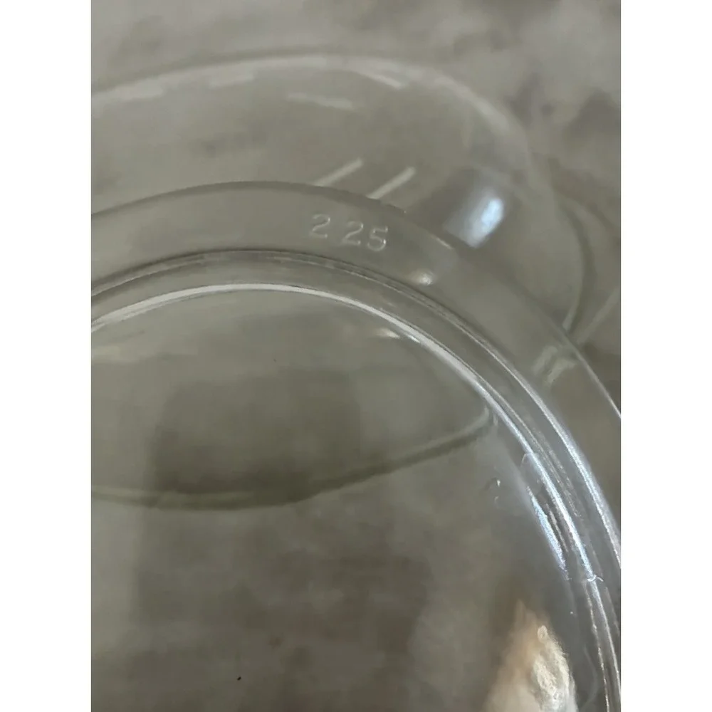Vintage Glasbake Oval Casserole Clear Glass‎ Lid 1 qt J235 *flaw